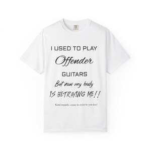 Camiseta engraçada para guitarrista, camiseta sobre processo da Fender, camiseta sarcástica para amantes da música, camiseta de protesto contra guitarristas imagem 2