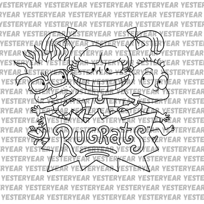 Word Search Rug Rats Rugrats Series of 5! Nostalgic Coloring & Tracing at Its Finest! - Etsy