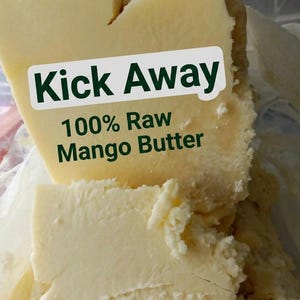 Manteca de mango cruda a granel, pura, natural, orgánica, sin refinar, prensada en frío. Excelente hidratante para piel, cuerpo, rostro y cabello.