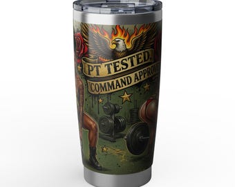 PT Tested Command Approved Pinup Military Tumbler | 20oz Vagabond Travel Cup | Veteran-Owned | Ships from USA | Atlanta GA