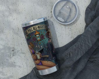 We Pull All-Nighters ATC Radar Scope Tumbler | 20oz Vagabond Travel Cup | Veteran-Owned | Ships from USA | Atlanta GA