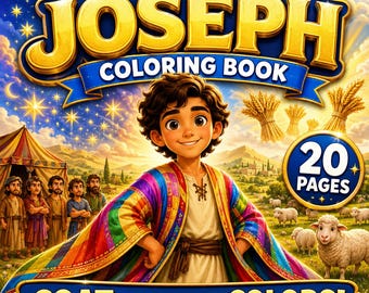 Joseph and the Coat of Many Colors Coloring Book for Kids | Bible Story Activity Book | Christian Coloring Pages for Children Ages 4-8