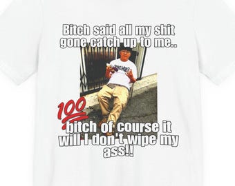 "Lustiges Ironic Hood Meme Shirt, Brainrot Unhinged T-Shirt, Offensive Shirts, Crazy Shirt, ""I Don't Wipe", Unisex Grafik Tee."