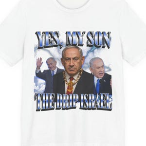 Benjamin Netanyahu Badass T-shirt, Rolig Big Yahu Meme, Skrämmande Olämplig T-shirt, Unisex Grafisk T-shirt
