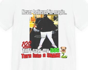 Tuff Brainrot Meme T-Shirt, verrücktes Shirt, Cringe Shirts, peinliches grafisches T-Shirt, tausendjähriger Humor, nie an Magie geglaubt ...