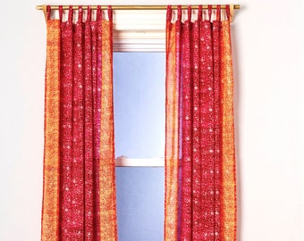 30 x 84 Sheer Curtains Kess InHouse EBI Emporium Winter Dreamland 3 Pink Orange Decorative Set 30 x 84 Sheer Curtains Kess InHouse EBI Emporium Winter Dreamland 3 Pink Orange Decorative Set