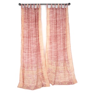 Sari Curtains 84&quot;/96&quot;L Boho Curtains DREAMBoHO Collection Light-Filtering BLUSH Chubby Chic Bed Canopy, Window Treatment For Living/Bedroom