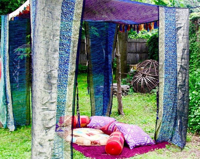 Sari BED CANOPY, TENT, Canopy Bed Curtains, Wedding Chuppah, Bohemian