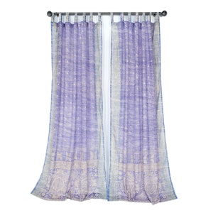 Sari Curtains 84&quot;/96&quot;L Boho Curtains DREAMBoHO Collection Light-Filtering Lavender backdrop Bed Canopy Window Treatment For Living/Bedroom