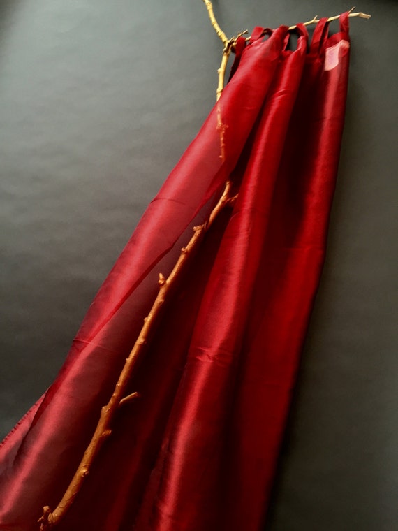 Maroon Tab Top Curtain Sheer Window Curtain Boho Curtain Etsy