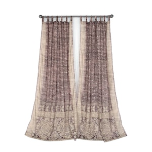 Sari Curtains 84&quot;/96&quot;L Plum Boho drapes DREAMBoHO Collection Light-Filtering backdrop Bed Canopy, Tapestry, Window Treatment Living/Bedroom