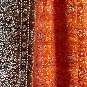 Juego de cortinas Sari Tratamiento de ventanas Boho transparentes para dormitorio Sala de estar Comedor Cama Toldo Tienda Indian Gypsy Chic