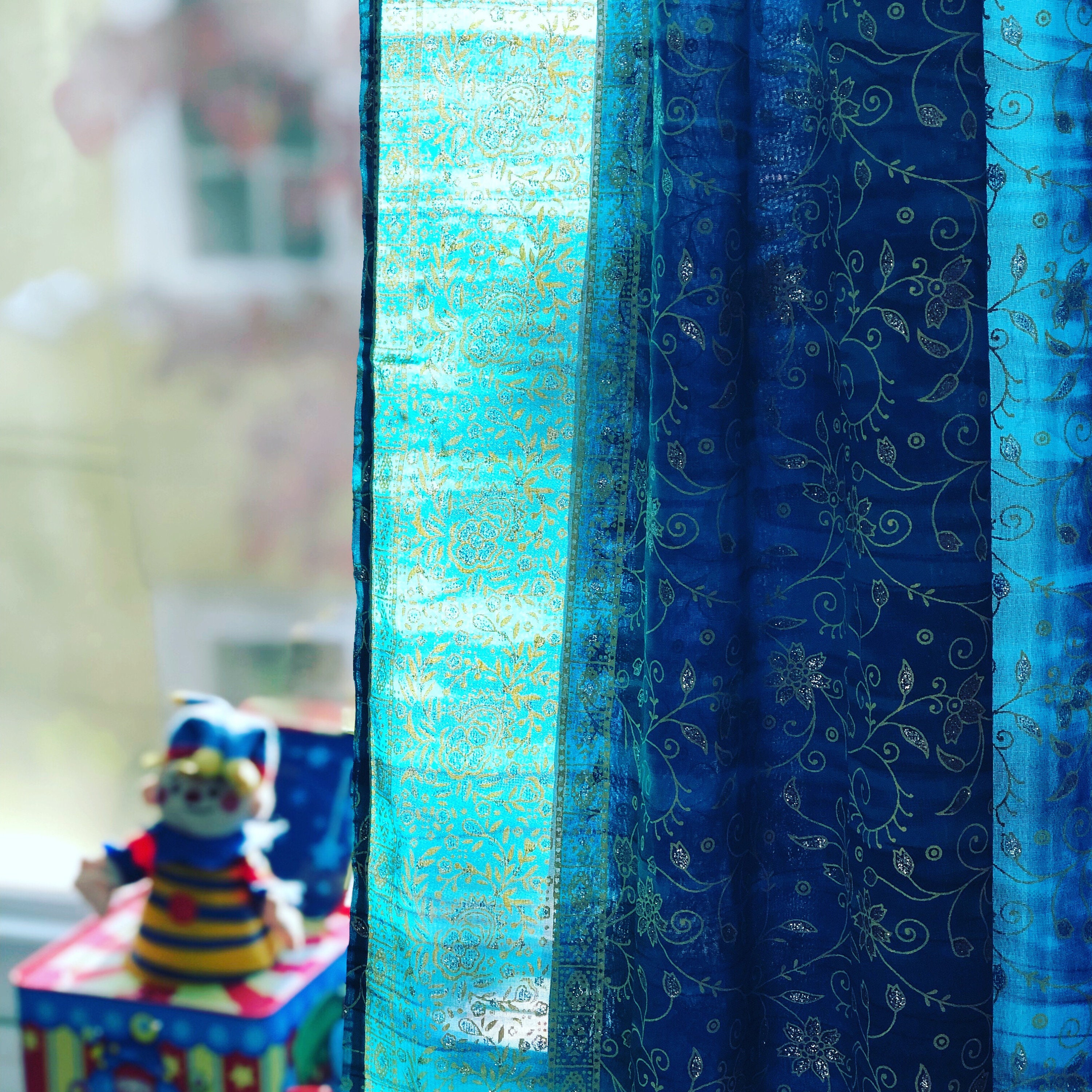 1 paio di tende indiane tenda vintage in seta sari tenda boho tenda zingara