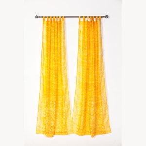 Light-Filtering Sari Curtains 84&quot;/96&quot;L Boho Curtains, Bed Canopy, Tapestry, Window Treatment For Living/Bedroom Customizable