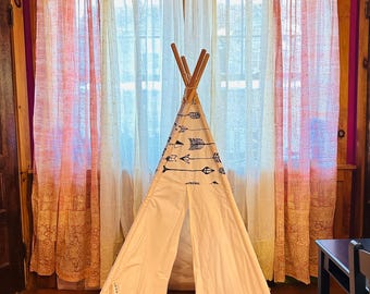Blush/Cream Sari Curtains Boho Sheer Drapes Romantic Boho Colors light filtering Panels Dusty-Rose Vanilla White backdrop Window treatment