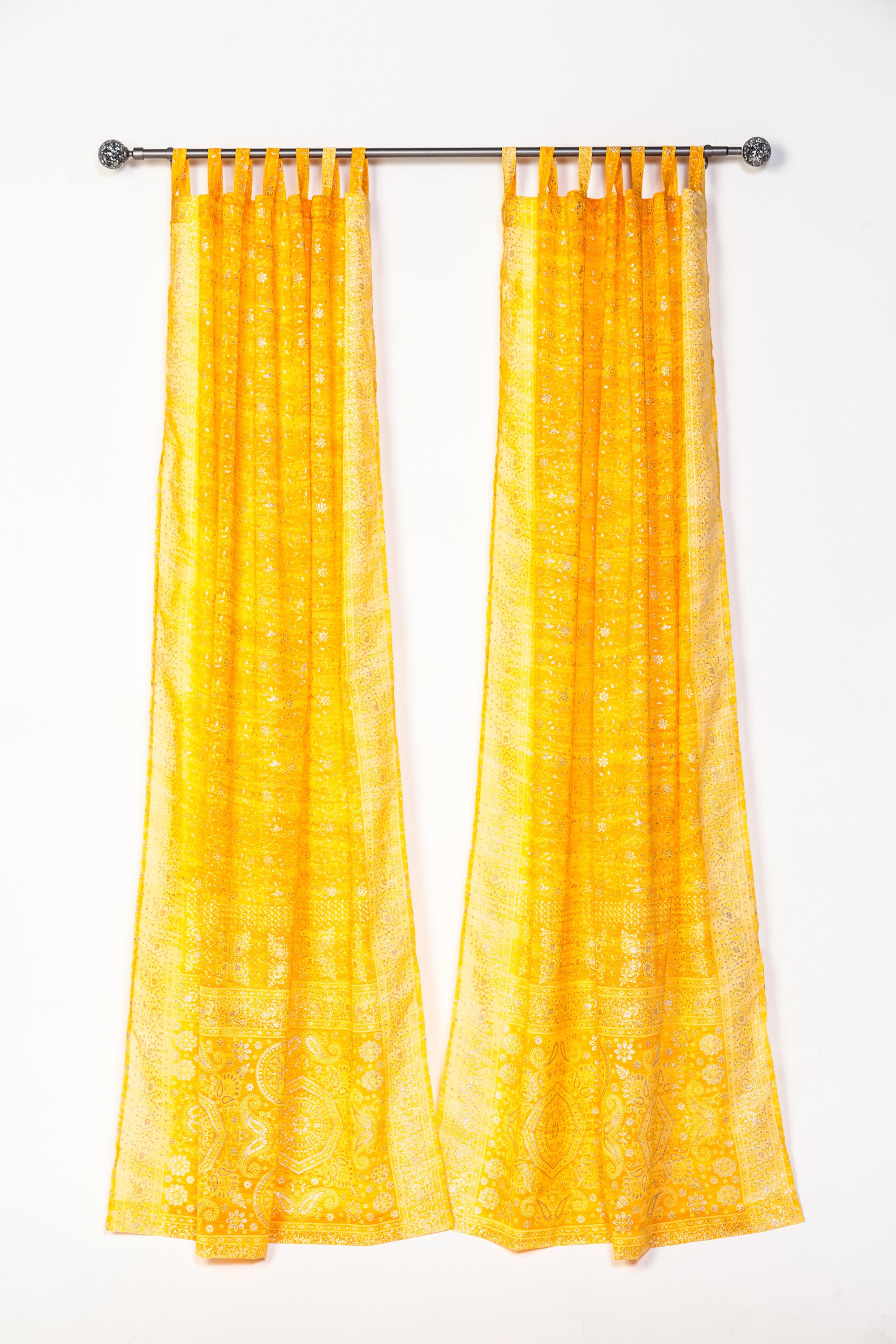 Juego de cortinas Sari Tratamiento de ventanas Boho | Etsy