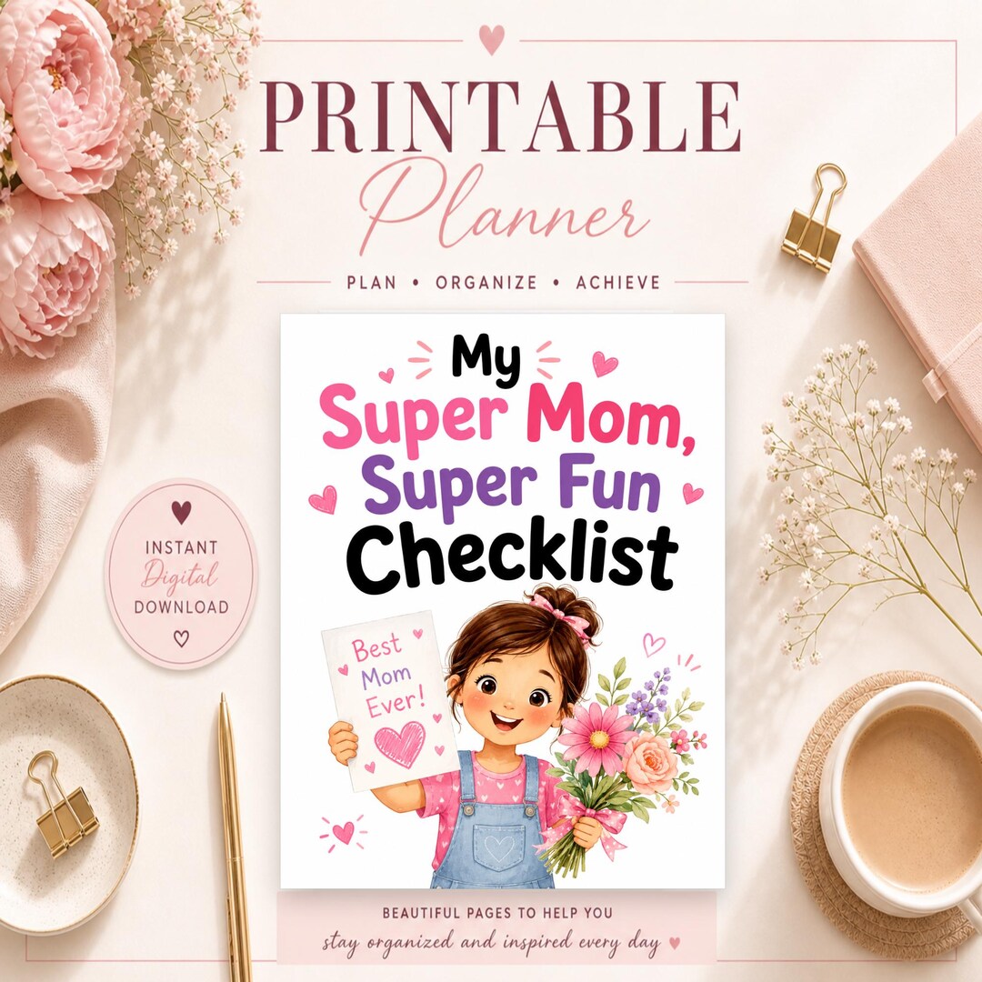 Kids Mother's Day Activity & Craft Checklist | Printable Fun Ideas for ...
