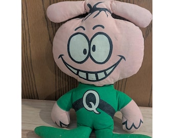 Vintage Quisp Cereal 60s Mascot Plush Advertising Doll Quaker Oats Mail Away 11"