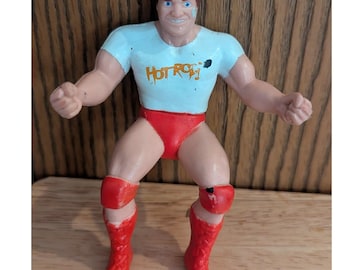 1985 WWF "Hot Rod Rowdy Roddy Piper" Wrestling Superstar Thumb Wrestler Rubber