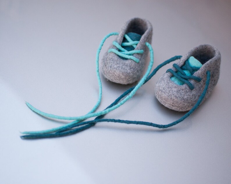Felted Baby Booties Felted Crib Shoes Gray Baby Boy Crib Etsy