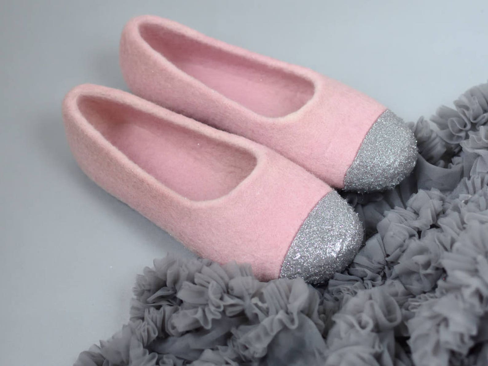 pink felt slippers for girl felted ballet flats silver glitter house shoes for girl dusty pink slippers made from eco wool birth pink felt slippers for girl felted ballet flats silver glitter house shoes for girl dusty pink slippers made from eco wool birth