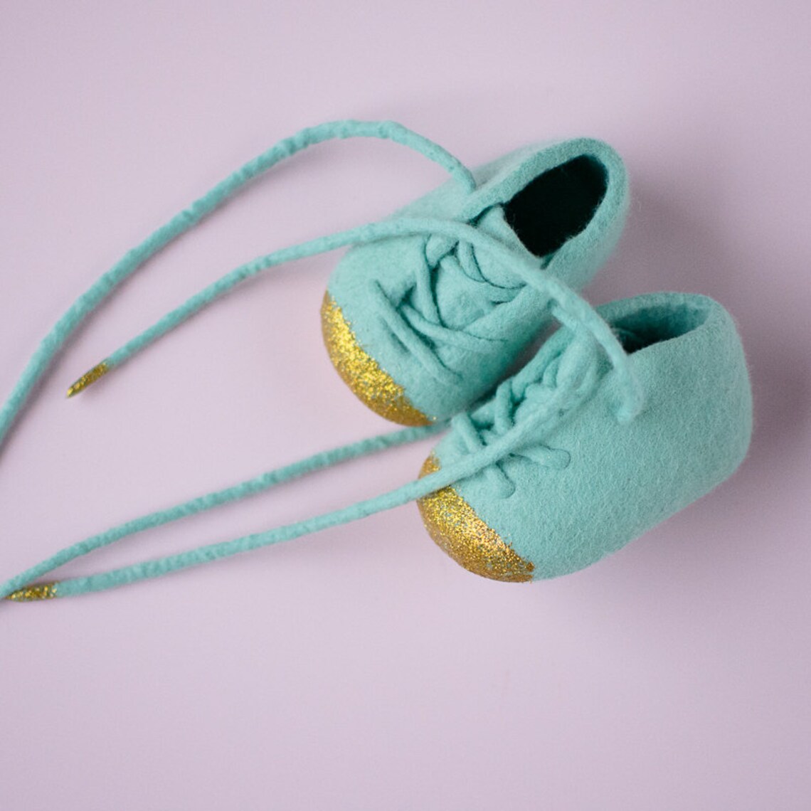 Felted Crib Booties for Baby Gold Glitter Newborn Booties Etsy