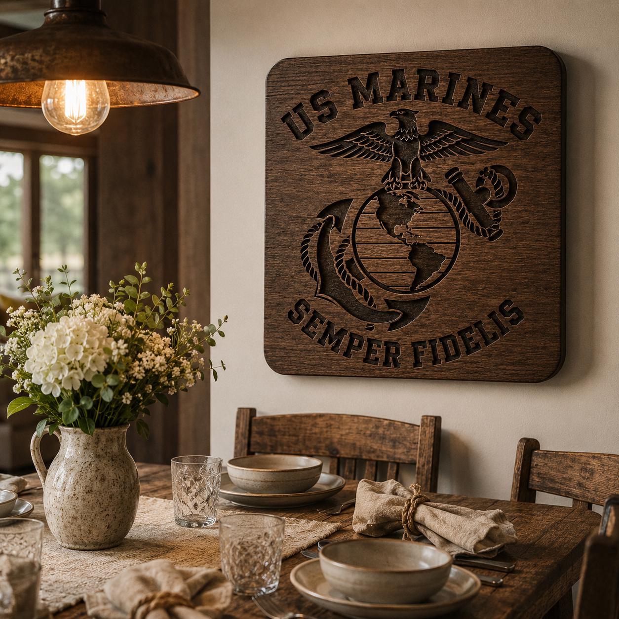 Marine Wood Sign - Etsy