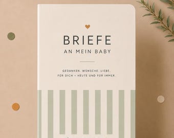 Briefe an mein Baby personalisiert mit Namen | Erinnerungsbuch Schwangerschaft | Geschenk werdende Mama