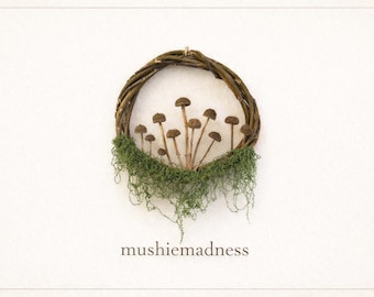 Mushroom wall wreath