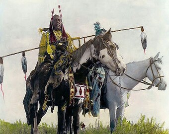 ONE BLUE BEAD NATIVE AMERICAN INDIAN CROW 1908 8x10" HAND COLOR TINTED PHOTO ONE BLUE BEAD NATIVE AMERICAN INDIAN CROW 1908 8x10" HAND COLOR TINTED PHOTO