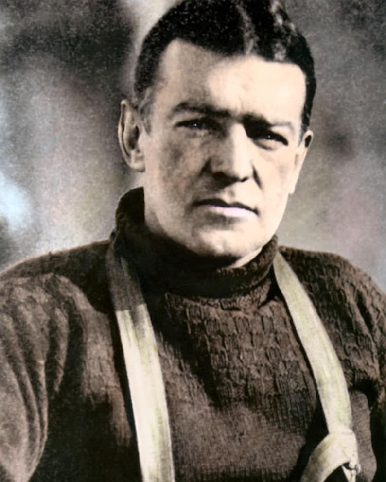 Ernest Shackleton 1915 AngloIrish explorer 8x10 Hand Etsy