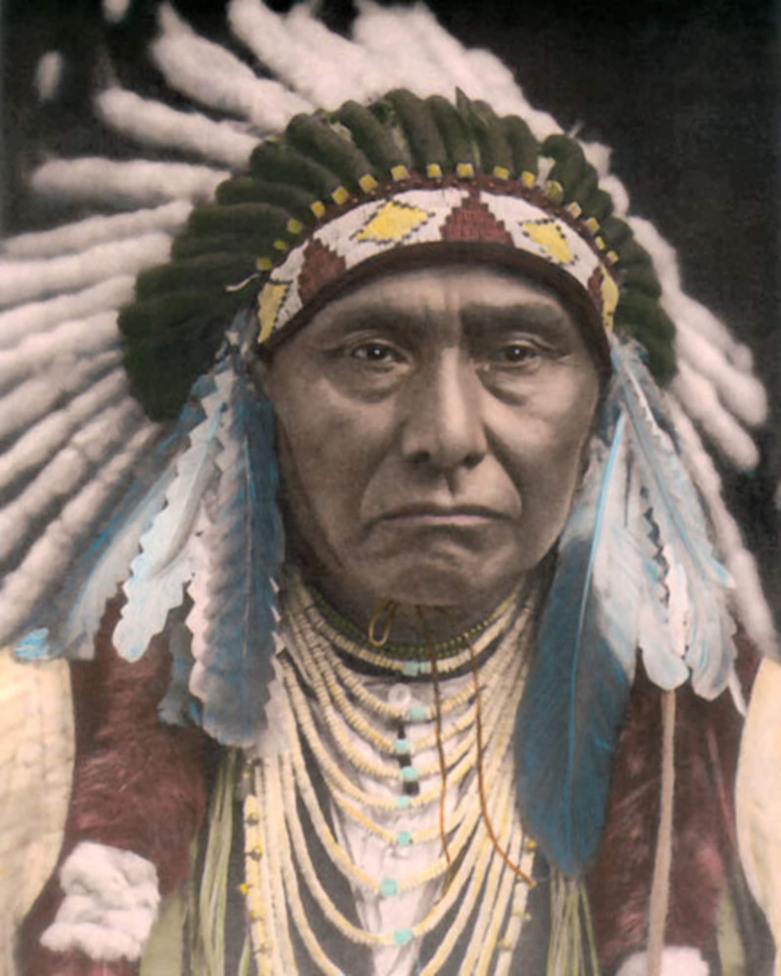 Chief Joseph Nez Perce Native American Indian 8x10 Hand Etsy