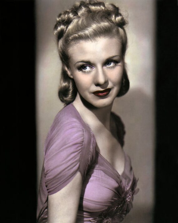 Ginger Rogers Stage Door 1937 Hollywood Movie Star Actress 8x10 Hand Color Tinted Photograph