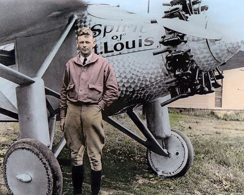 20 May 1927-8x10 Fotografie Portrait Of Captain Charles Lindbergh