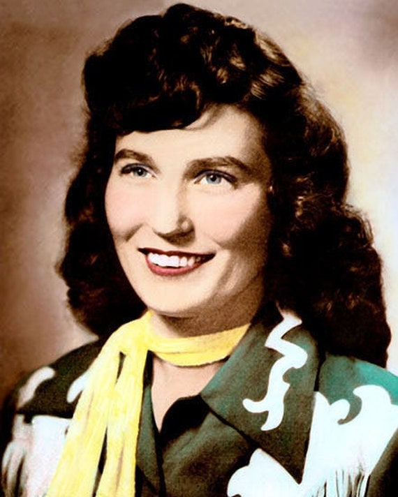 Colorized Photo Loretta Lynn Country Western Singer