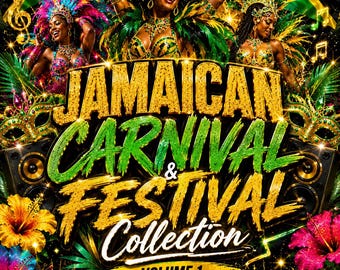 Paquete PNG del Festival de Carnaval de Jamaica Vol. 1 / 10 Diseños de Carnaval del Caribe / Dancehall y Soca PNG