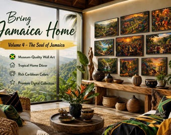 Colección One Love Jamaica Volumen 4 / El Alma de Jamaica / 10 Láminas Decorativas Imprimibles / Paquete de Descarga Digital