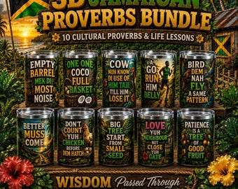 3D Jamaican Bundle Volume 1 | Cultural Wisdom Tumbler Wraps (Digital Download)