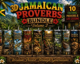 3D Jamaican Bundle Volume 2 | Cultural Wisdom Tumbler Wraps (Digital Download)