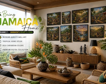 Colección One Love Jamaica Volumen 2 / El corazón y el alma de Jamaica / 10 láminas decorativas para pared / Descarga digital