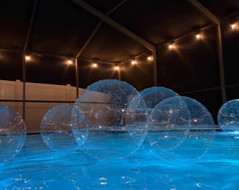 Crystal Clear BOBO Balloons, Luxury Pool Party Decor, Floating Water Balloons