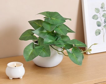 Kunstmatige syngonium-pijlpuntplant – realistisch nepgroen, modern potdecor