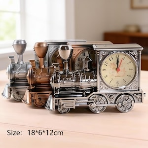 Retro Rickshaw Alarm Clock, Vintage Desktop Clock, Cute Kids Bedside Clock, Creative Table Decor, Student Room Clock, Unique Gift