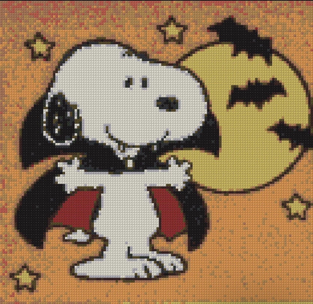 Simple Vamp Patterns Vamp Snoopy- Cross Stitch Pattern - Etsy