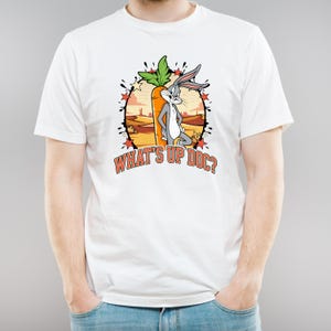 Retro Cartoon Rabbit Graphic T-Shirt, Vintage Desert Style Funny Quote Tee, Classic Animation Inspired Unisex Shirt, Nostalgic Fan Gift
