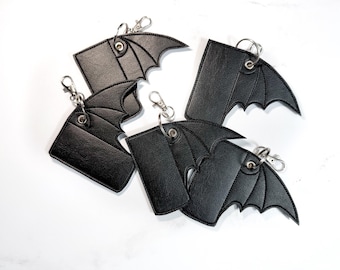 Bat Wing Lighter Sleeve, Black Vinyl Gothic Lighter Case, Spooky Smoker Accessory, Goth Gift for Him