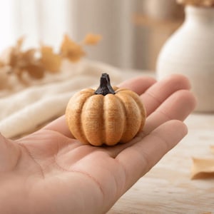 Pumpkin Wooden Decor, Whimsical Hand Pumpkin Halloween, Desktop Decor, Halloween Gifts