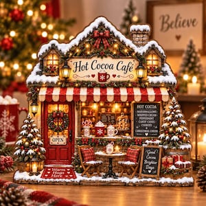 Christmas Village Coffee Shop - Etsy