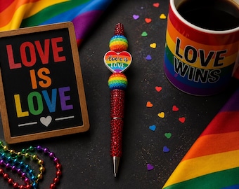 Love Is Love Bead-able Pen
