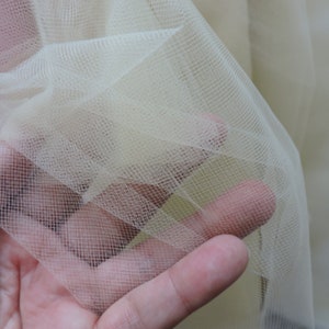 Soft Illusion Tulle Ivory Nylon 108" High Quality  Fabric by the Yard- veil fabric